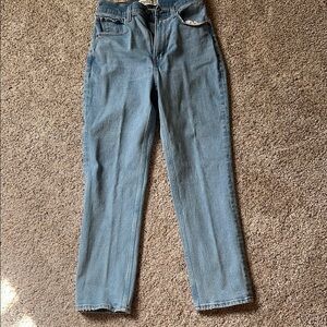 Abercrombie Ankle Straight Curve Love light blue Jeans